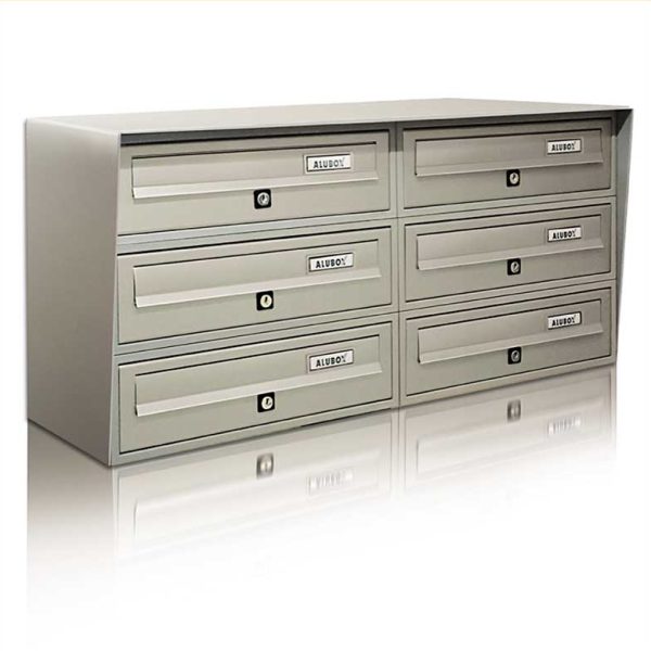 Alubox-slim-3x2-buzones-agrupados-exterior-todo-plata