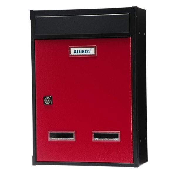 Alubox-modular-3-4-buzon-plano-comunidad-rojo